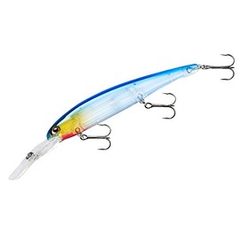 BANDIT LURES Walleye Deep Minnow Jerkbait Fishing Lure, Fishing Accessories, Dives ro 27-feet Deep, 4 3/4", 5/8 oz, Transparent Gizzard Shad, (BDTWBD2D08)