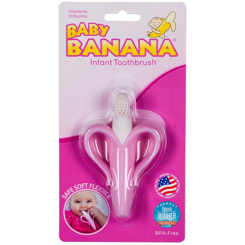 Baby Banana The Original Teether-Toothbrush, Infant to Toddler, Made in