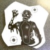 100 PAPER TARGETS Zombie Air Gun Pistol Rifle Pellet 14x14cm