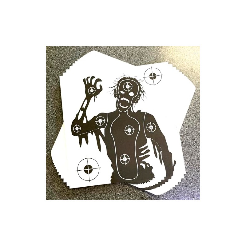 100 PAPER TARGETS Zombie Air Gun Pistol Rifle Pellet 14x14cm