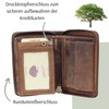 FFelsenfest Wallet with Desired Name Butterfly Motif, brown, coin purse