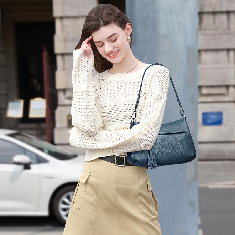 Over Earth Genuine Leather Handbags for Women Crossbody Bag Ladies