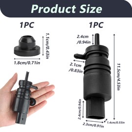 Washer Pump Windscreen Washer Pump 12V for X3 E83 E46 E39 E90 E81 E60 67128362154 67128377612, Electric Mono Pump High Quality Durable Washing Pump for Effective Windscreen Cleaning