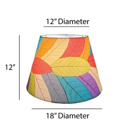 Eangee Home Design 18 Inch British Drum Shade Multi Shade Made of Real Cocoa Leaves 18 Inches Length x 12Inches Width x 12 Inches Height (327 d m)