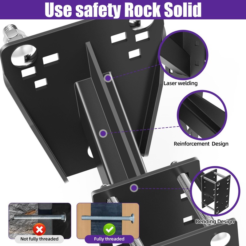 Qualward Spare Tire Mount Bracket for Trailer & Carrier -