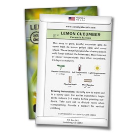 Sow Right Seeds - Lemon Cucumber Seeds for Planting - Non-GMO Heirloom Seeds with Instructions to Plant and Grow a Home Vegetable Garden, Great Gardening Gift (2)