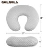OWLOWLA 2Pack Nursing Pillow Cover Grey&Navy Nursing Pillow Covers Set