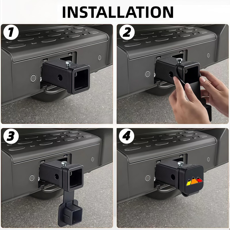 2 inch Tri-Color Mountain Trailer Towing Hitch Cover Tube Hitch