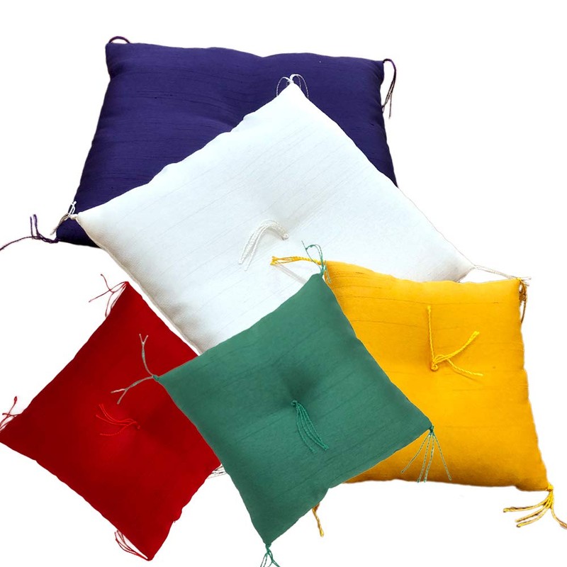 Mini Floor Cushion, Plain, Purple, L, Crystal, Good Luck, Feng