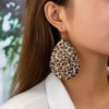 Vintage Leopard Print Teardrop Dangle Drop Earrings for Women Gold