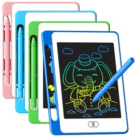4 Pack LCD Writing Tablet for Kids, 6.5 Inch Colorful Doodle Board Drawing Tablet, Erasable Reusable Electronic Drawing Pads, Educational Learning Toys Birthday Gifts for Girls Boys Age 3 4 5 6 7 8