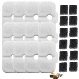 12 Pack Replacement Cat Water Fountain Filters Compatible with PETLIBRO Dockstream Cat Water Fountain PLWF005 PLWF105 PLWF115 - for Ultra Quiet Pet Water Fountain