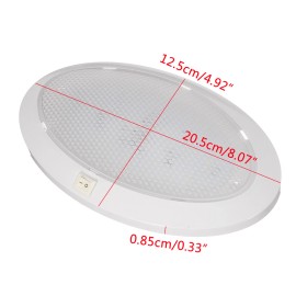 dreamrefit Pair Roof Ceiling Dome Light Lamp White LED Oval For Home Trailer Camper RV 12V