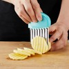 Crinkle Cutter, Stainless Steel Waffle Fry Cutter, Wavy Chopper for