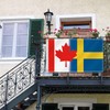 3×5 FT Canada Sweden Combo Flag,Large Canadian Swedish Decor,Double Side