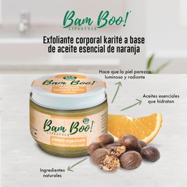 Exfoliante Corporal Karité Naranja y Base Aceite Aroma Vainilla 250g Bam Boo! Lifestyle (Karité Aroma Naranja)