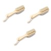 STOBAZA 3pcs Wooden Foot Brush Natural Pumice Massage Brush Bristle