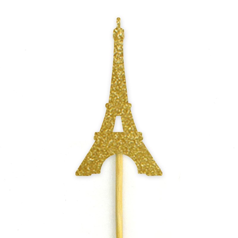 Darling Souvenir, Eiffel Tower Cupcake Toppers, Wedding Party Dessert Decorations