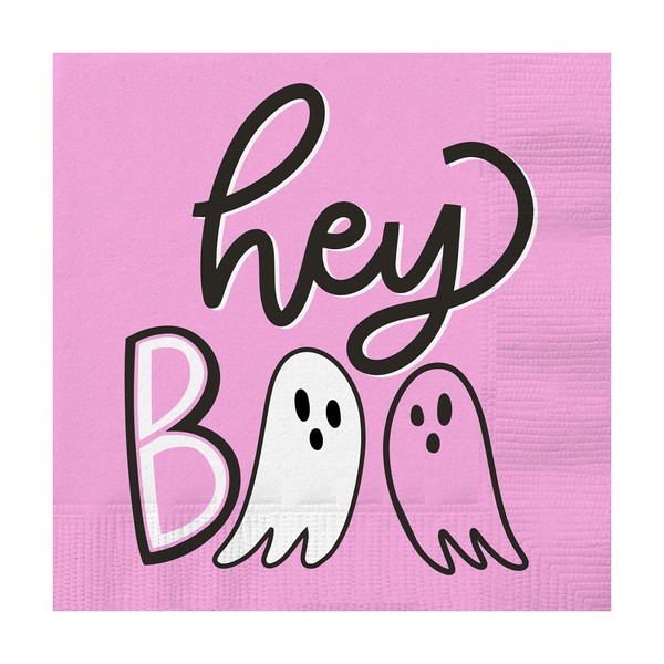 Slant Collections Halloween Cocktail Paper Napkins, 20-Count, Hey Boo