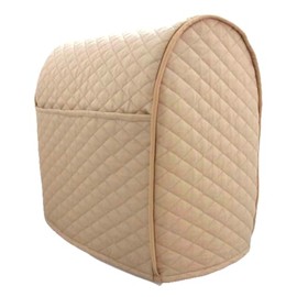 Simple Home Inspirations Quilted Cover Compatible for KitchenAid Stand Mixer, Piped with 2 Pockets (Beige, Mini)
