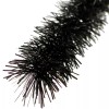 Lee Display 30FT Shiny Metallic Black Tinsel Garland Christmas Plastic