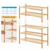 Furshus 4-Tier Bamboo Shoe Rack for Entryway, Stackable | Heavy