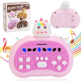 Rhythm Master Speed Push Educational Game Console, Children's Cartoon Level-Breaking Game Console with Music,Handheld Puzzle Game Sensory Toys for Kids 3-12 for Girls and Boys (Unicorn-5)