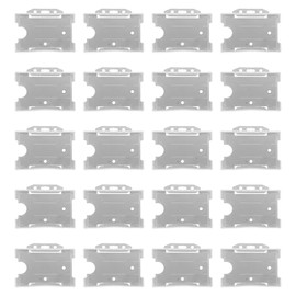 20 Pieces of Translucent Id Card Holders, Horizontal Id Card Holders, Plastic Card Holders, Suitable for Students, Medical Staff, and Office Workers