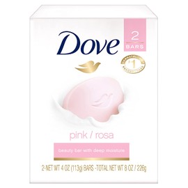 Dove Beauty Bar Pink, 4 oz (Pack of 2)