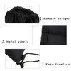 Drawstring Backpack， Gym Backpack ， Basketball Bag Water Resistant Zip