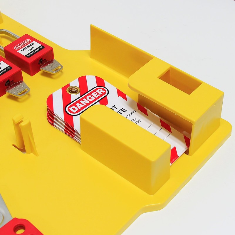 Wisamic Lockout Tagout Station with Cover, Includes 10 Key Different