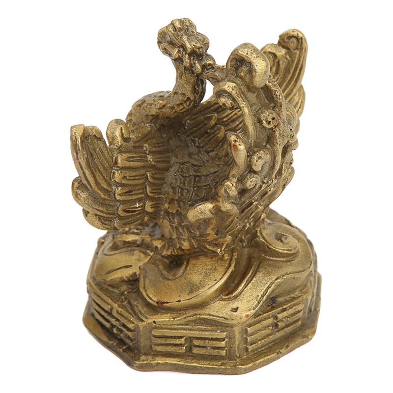 Brass Phoenix Statue High Hardness Good Gloss Phoenix Decorative Figurines