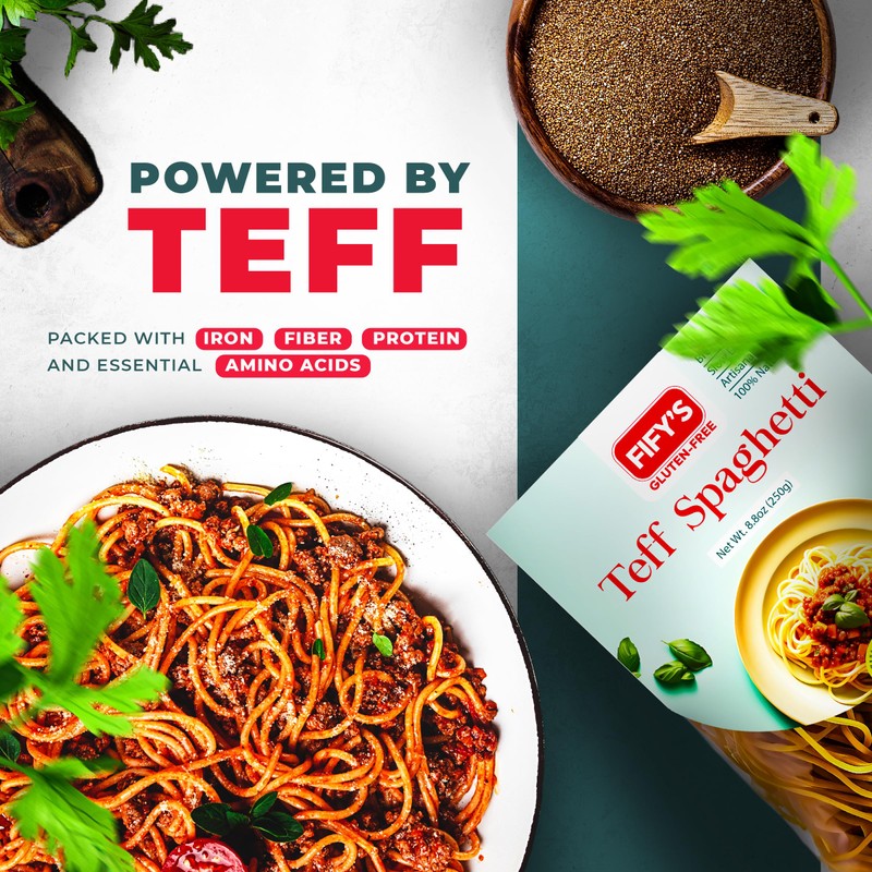 FIFY'S GLUTEN-FREE Teff Spaghetti Pasta – All Natural, Nutrient-Rich Gluten