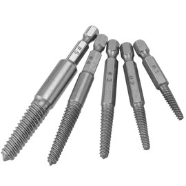 Yakamoz 10Pcs Screw Extractor Drill Bit Set, 1/4 Inch Hex Shank Center Drill Bits Guide Set Broken Damaged Bolts Removal Tool for Stainless Steel Grade Bolts, Damaged Screw/Sliding Tooth Screw.