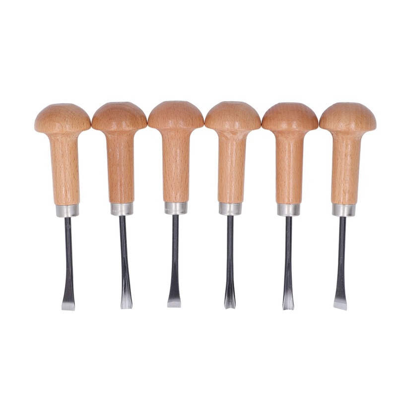 Wood Carving Chisel Set Kit Sculpture Hand Tools Mushroom Handle
