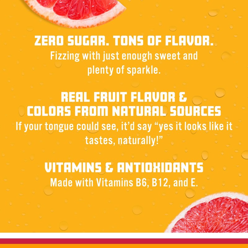 Sparkling Ice, Pink Grapefruit Sparkling Water, Zero Sugar Flavored Water,