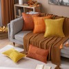 MIULEE Corduroy Cushion Covers Pack of 2 Decorative Modern Patchwork