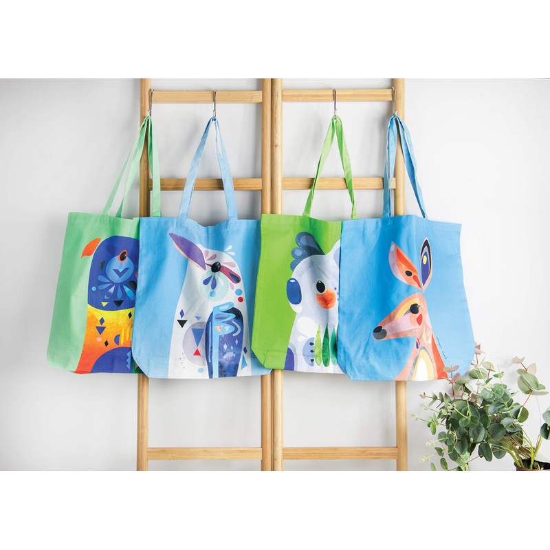 Maxwell & Williams Large Kangaroo 100% Cotton Multi Coloured Tote