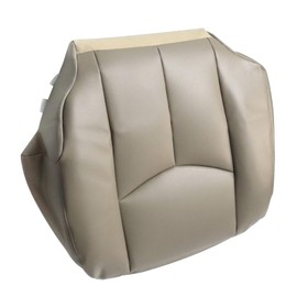 Priprilod #522 Med Tan Microfiber Leather Driver Side Bottom Replacement Seat Cover Compatible with Chevy Avalanche Silverado GMC Sierra 1500 2500 3500 HD 2003 2004 2005 2006