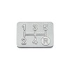 Aluminum 5-Speed Shift Pattern Plate Slash Cut Silver Shift Pattern