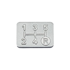 Aluminum 5-Speed Shift Pattern Plate Slash Cut Silver Shift Pattern Sticker Change Pattern Sticker Gear Change Sticker [Mad Max]