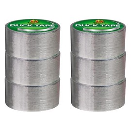Duck Brand Duck Color Duct Tape, 6-Roll, Metallic Chrome (1303158_C)