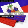 G128 Flag Pole 6FT Black & Haiti Haitian Flag 3x5FT