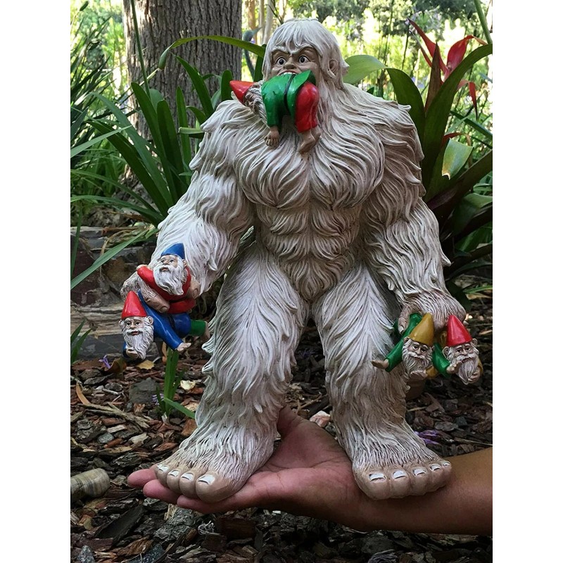GlitZGlam Large Miniature Yeti and Gnomes for The Fairy Garden.