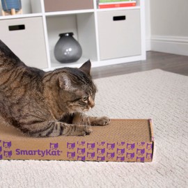 SmartyKat Super Scratcher Corrugated Cat Scratcher, Catnip Infusion Technology - Brown, Single Wide