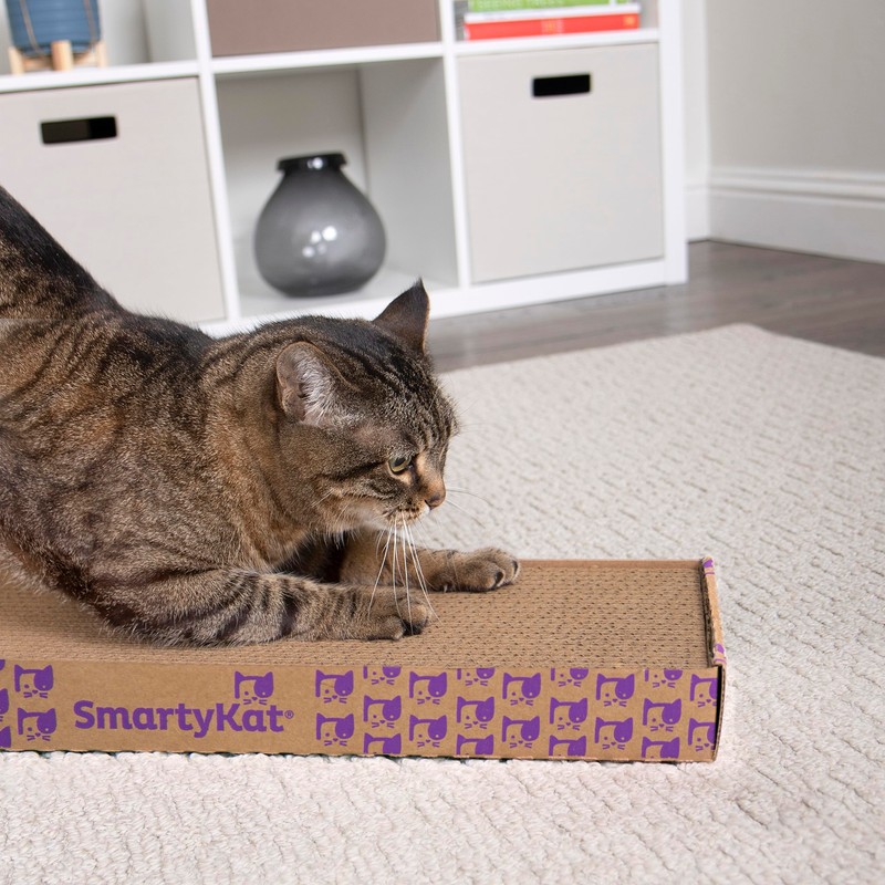 SmartyKat Super Scratcher Corrugated Cat Scratcher, Catnip Infusion Technology -