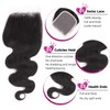 Fulang Hair Natural Colour Body Wave Lace Closure Straight 4