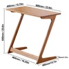 Zoopolyn Tv Tray Table for Living Room Bamboo End Table