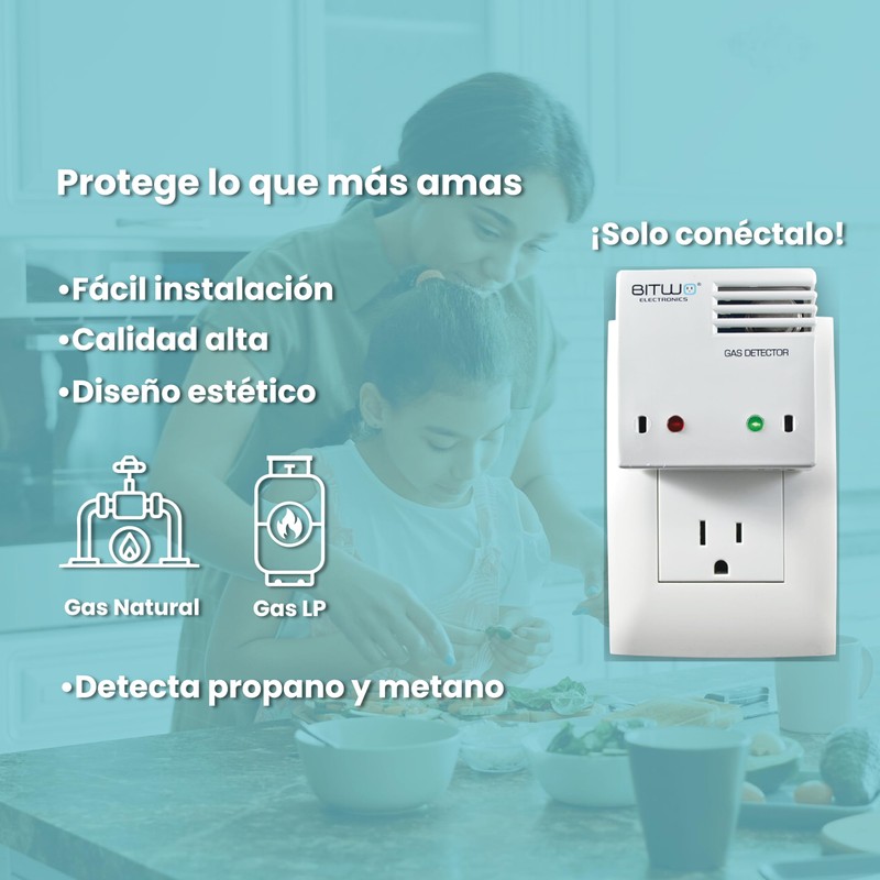 Detector de Gas Alarma Detector de Fugas de Gas LP