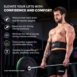 DMoose lifting belts 6 Inch Auto-Lock Breathable Weight Lifting Back Support, Workout Back Support for Lifting, Fitness, Cross Training and Powerlifting - Black Medium